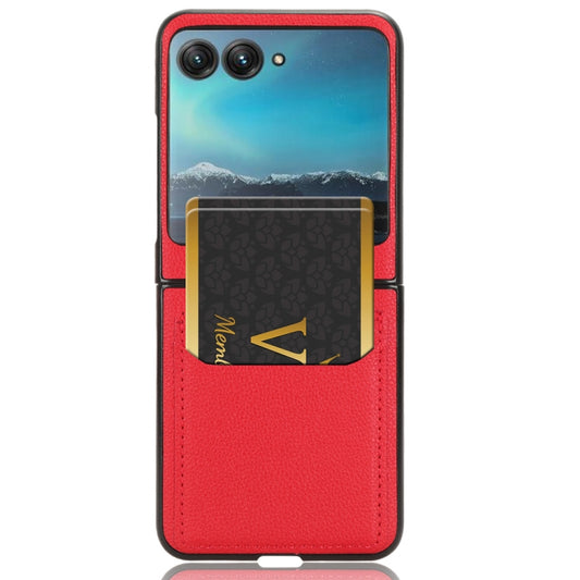 For Motorola Moto Razr 40 Ultra Litchi Texture Card Slot Phone Case(Red) by buy2fix
