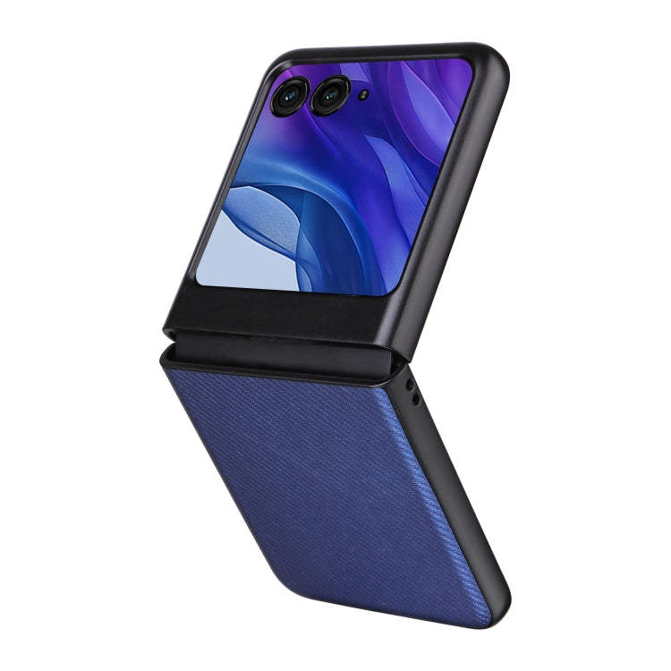 For Motorola Moto Razr 50 PU Leather PC Phone Case(Blue) by buy2fix