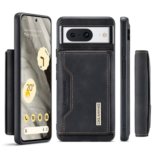 For Google Pixel 8 DG.MING M2 Series 3-Fold Multi Card Bag + Magnetic Phone Case(Black) by DG.MING