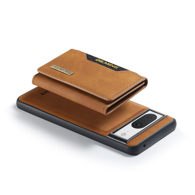 For Google Pixel 8 DG.MING M2 Series 3-Fold Multi Card Bag + Magnetic Phone Case(Brown) by DG.MING