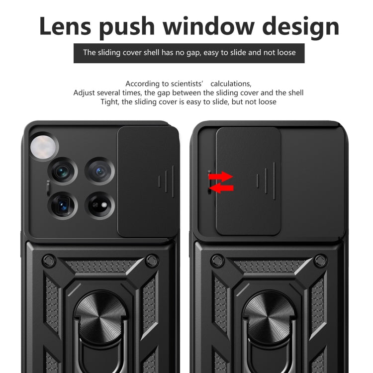 For OnePlus 12 5G Global Sliding Camera Cover Design TPU Hybrid PC Phone Case(Mint Green) - OnePlus Cases by buy2fix | Online Shopping UK | buy2fix