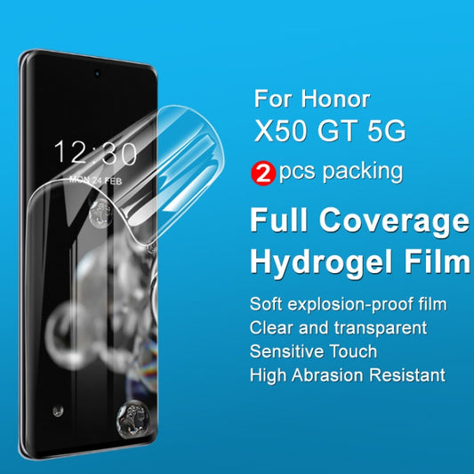 For Honor X50 GT 5G 2pcs imak Curved Full Screen Hydrogel Film Protector by imak