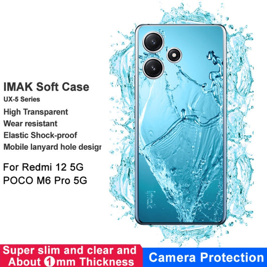 For Xiaomi Redmi 12 5G Global imak UX-5 Series Transparent Shockproof TPU Protective Case(Transparent) by imak
