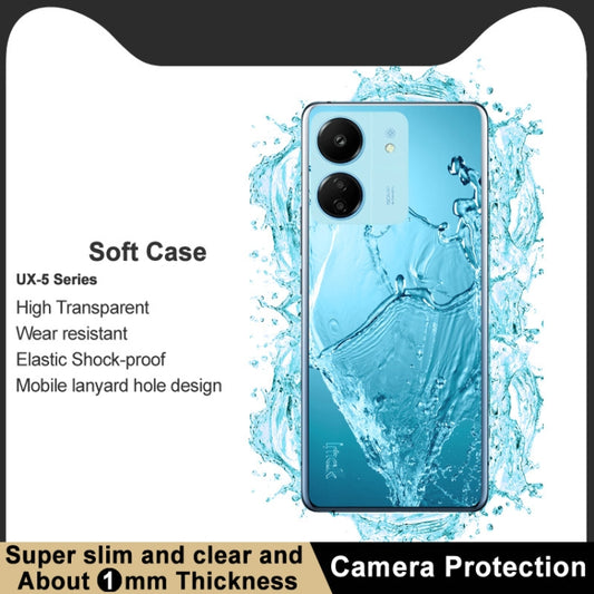 For Xiaomi Redmi 13C 4G / Poco C65 4G imak UX-5 Series Transparent Shockproof TPU Protective Case(Transparent) by imak
