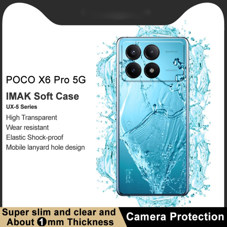 For Xiaomi Poco X6 Pro 5G/Redmi K70E 5G imak UX-5 Series Transparent Shockproof TPU Protective Case(Transparent) - Xiaomi Cases by imak | Online Shopping UK | buy2fix