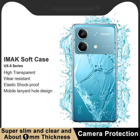 For Xiaomi Redmi Note 13R Pro 5G imak UX-5 Series Transparent Shockproof TPU Protective Case(Transparent) by imak