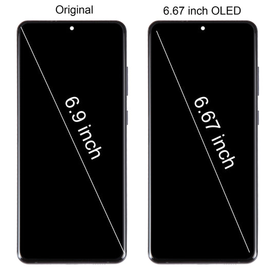 For Samsung Galaxy S20 Ultra 4G/5G SM-G988 6.67 inch OLED LCD Screen Digitizer Full Assembly with Frame(Black) - LCD Screen by buy2fix | Online Shopping UK | buy2fix