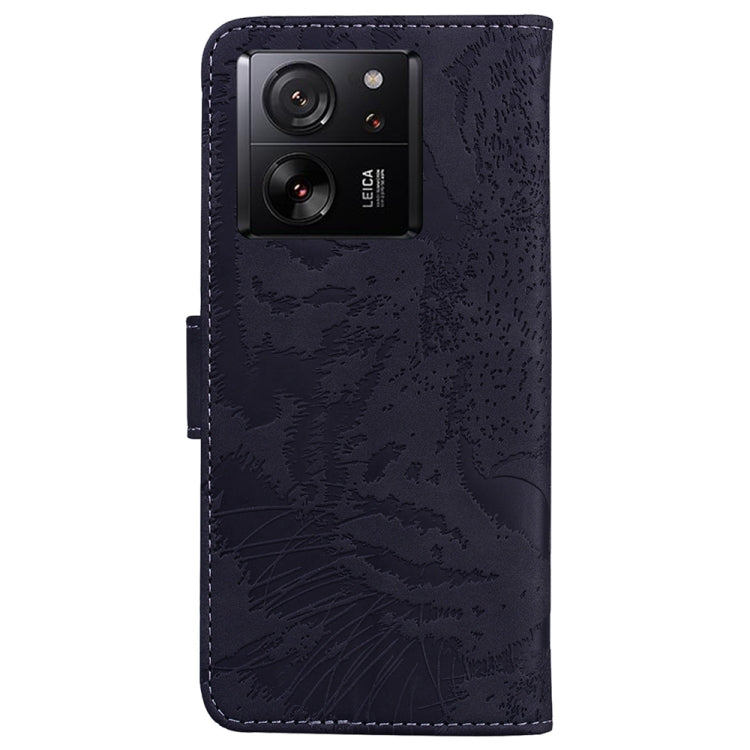For Xiaomi 13T / 13T Pro / Redmi K60 Ultra Tiger Embossing Pattern Leather Phone Case(Black) - Xiaomi Cases by buy2fix | Online Shopping UK | buy2fix