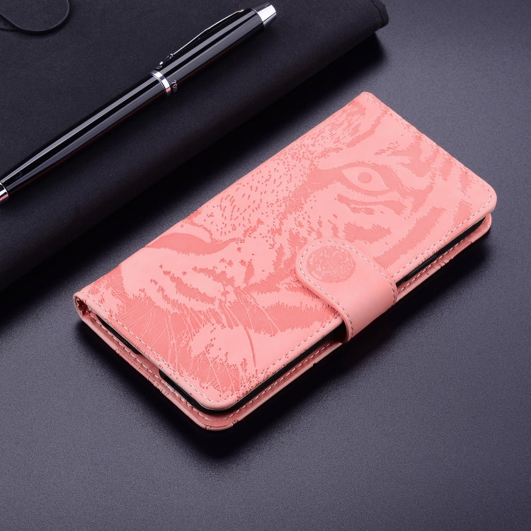 For Xiaomi Redmi K70E / Poco X6 Pro Tiger Embossing Pattern Leather Phone Case(Pink) - Xiaomi Cases by buy2fix | Online Shopping UK | buy2fix