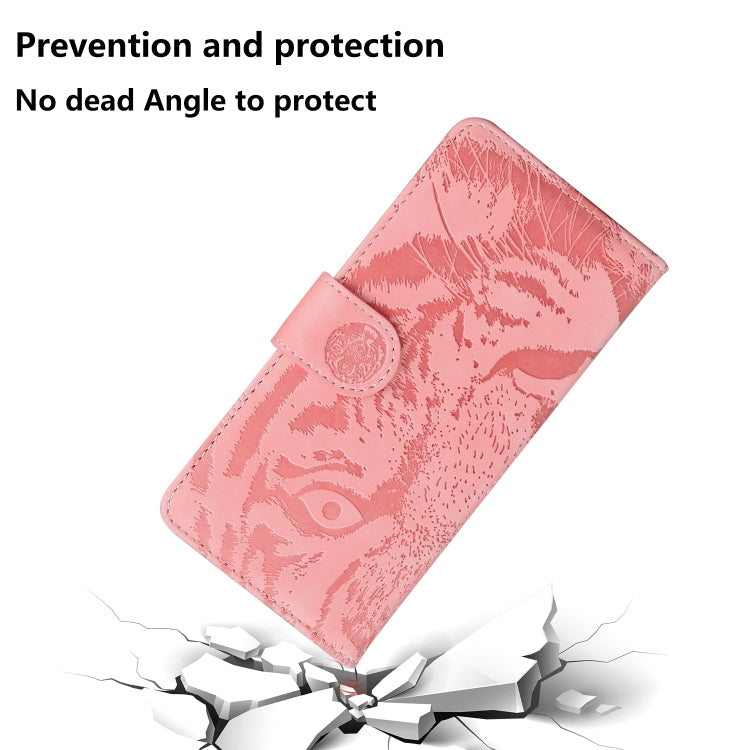 For Xiaomi Redmi K70E / Poco X6 Pro Tiger Embossing Pattern Leather Phone Case(Pink) - Xiaomi Cases by buy2fix | Online Shopping UK | buy2fix
