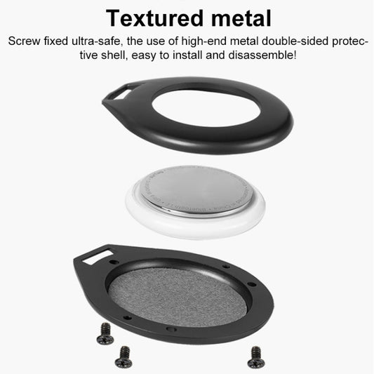 Anti-lost Tracker Positioning Alloy Protective Case For AirTag(White) - Other by buy2fix | Online Shopping UK | buy2fix