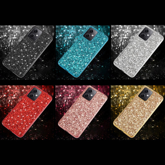 For Xiaomi Redmi Note 12 4G/5G Global Glitter Powder Shockproof TPU Phone Case(Silver) by buy2fix