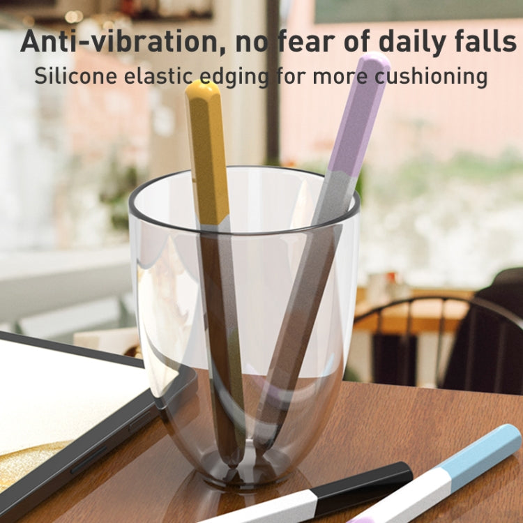 For Samsung Galaxy Tab S6 Lite LOVE MEI Rainbow Liquid Silicone Protective Pen Case(Purple) by LOVE MEI