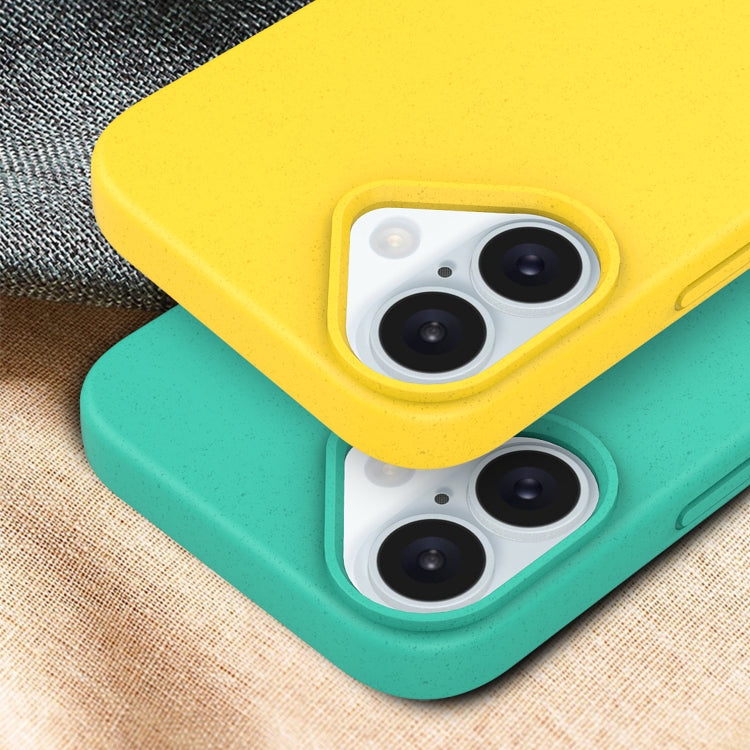 For iPhone 16 Plus Starry Series Shockproof Straw Material + TPU Protective Case(Blue) by buy2fix