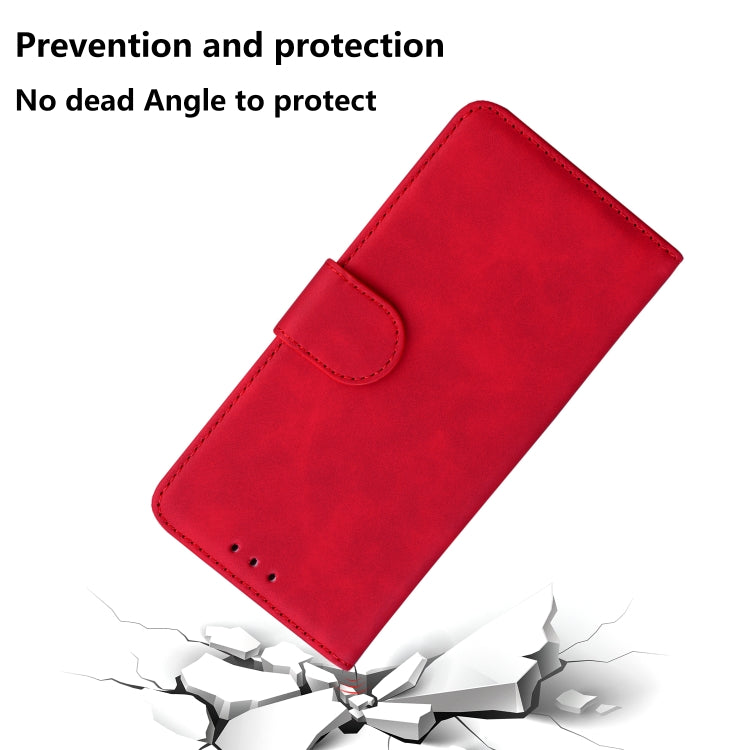 For iPhone 16 Pro Skin Feel Pure Color Flip Leather Phone Case(Red) by buy2fix