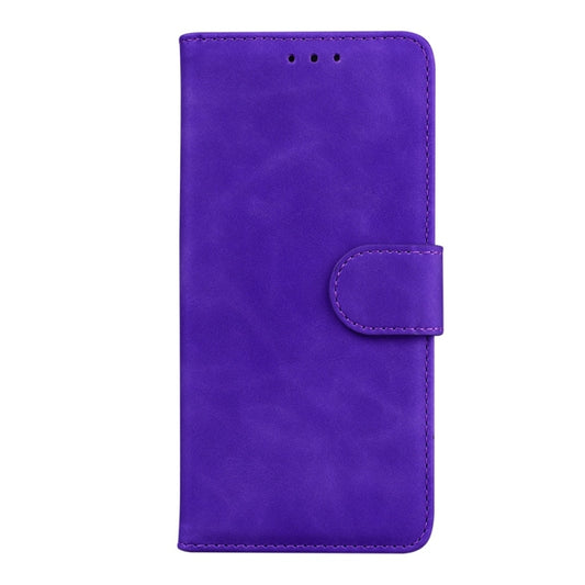For Motorola Edge 2024 Skin Feel Pure Color Flip Leather Phone Case(Purple) by buy2fix
