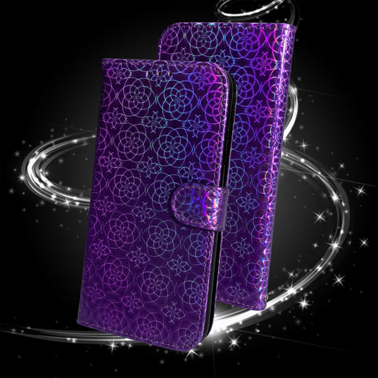 For iPhone 16 Pro Max Colorful Magnetic Buckle Leather Phone Case(Purple) by buy2fix