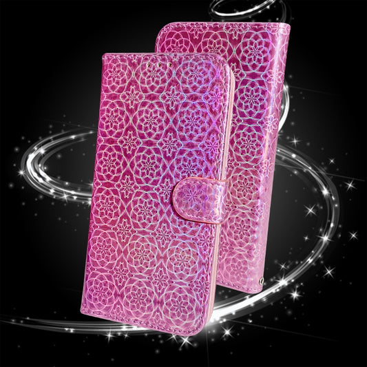 For iPhone 16 Colorful Magnetic Buckle Leather Phone Case(Pink) by buy2fix