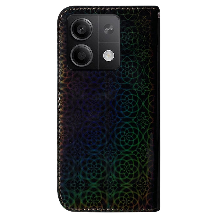 For Xiaomi Redmi Note 13 5G Colorful Magnetic Buckle Leather Phone Case(Black) - Xiaomi Cases by buy2fix | Online Shopping UK | buy2fix