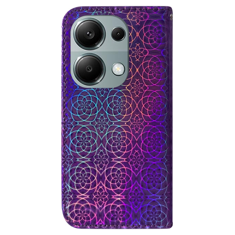 For Xiaomi Redmi Note 13 Pro 4G Colorful Magnetic Buckle Leather Phone Case(Purple) - Xiaomi Cases by buy2fix | Online Shopping UK | buy2fix