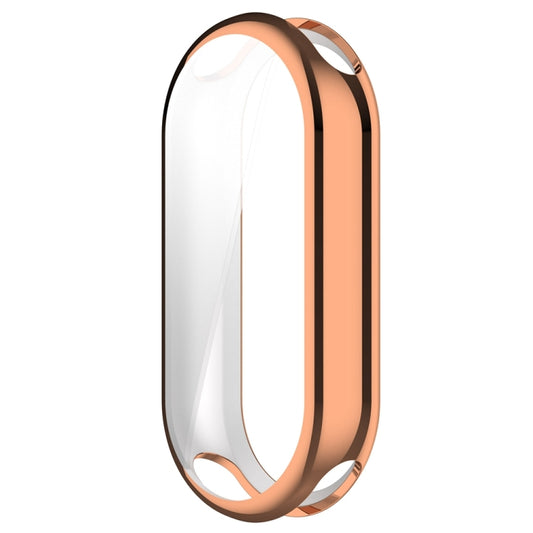 For Xiaomi Mi Band 8 / 9 Ceramic / 10 Ceramic Full Coverage TPU Electroplating Watch Protective Cover(Rose Gold) by buy2fix