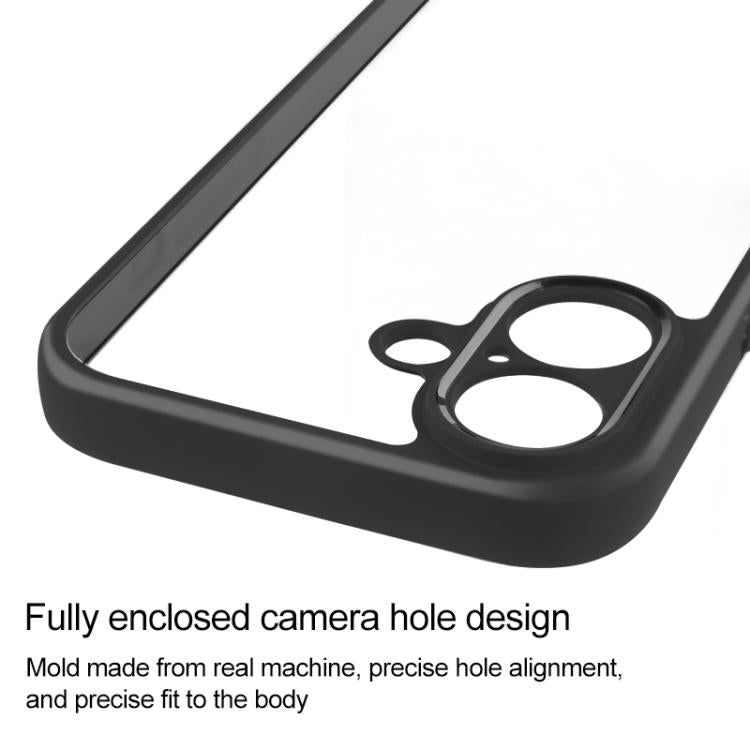 For iPhone 17 Frosted TPU + Transparent PC Phone Case(Black) - iPhone 17 Cases by buy2fix | Online Shopping UK | buy2fix