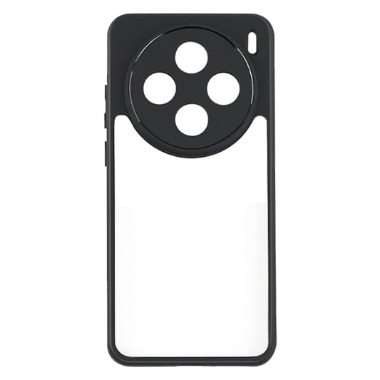 For vivo X200 Frosted TPU + Transparent PC Phone Case(Black) by buy2fix