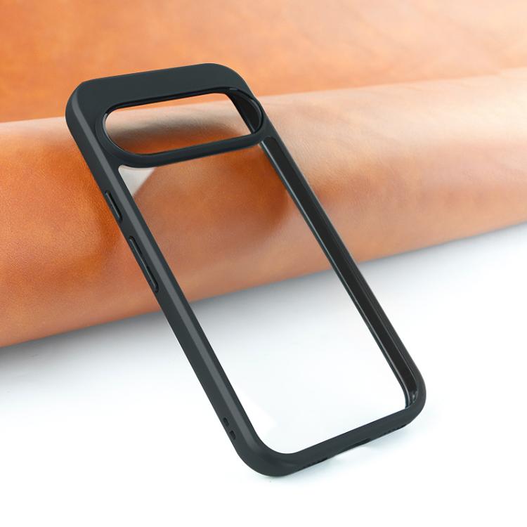 For Google Pixel 10 / 10 Pro Frosted TPU + Transparent PC Phone Case(Black) - Google Cases by buy2fix | Online Shopping UK | buy2fix