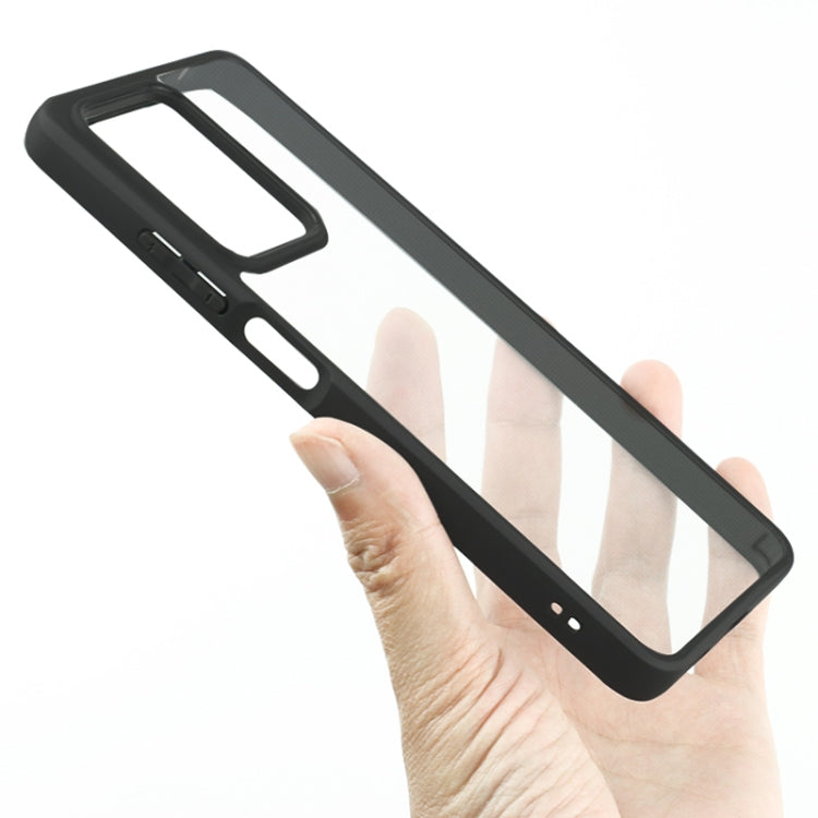 For Xiaomi Redmi Note 12 Pro / Poco X5 Pro 5G Frosted TPU + Transparent PC Phone Case(Black) by buy2fix