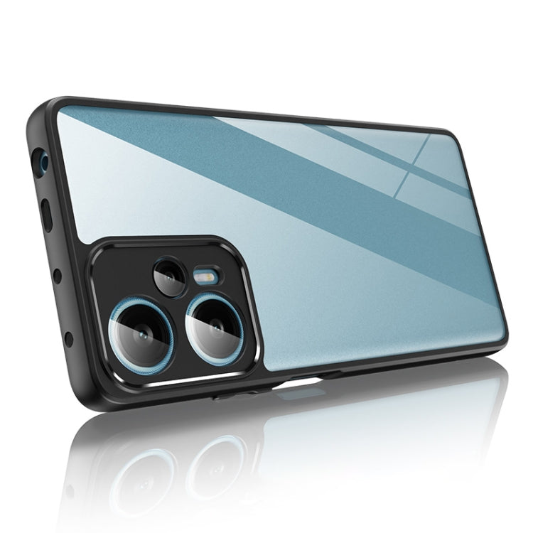 For Xiaomi Redmi Note 12 Pro+ 5G Frosted TPU + Transparent PC Phone Case(Black) by buy2fix