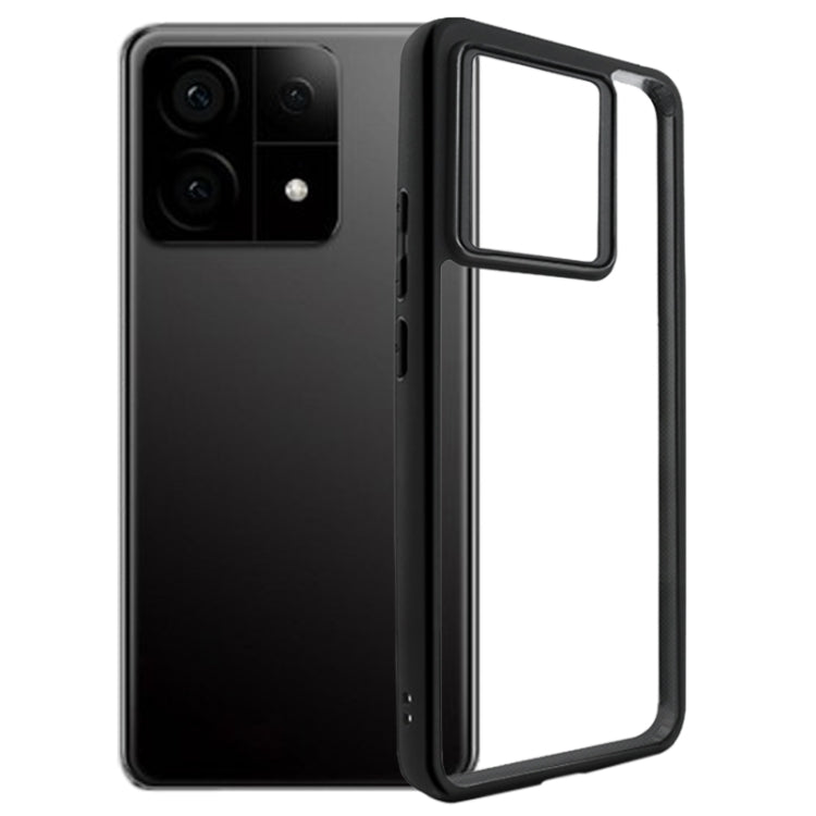 For Xiaomi Redmi K70 / K70S Frosted TPU + Transparent PC Phone Case(Black) - Xiaomi Cases by buy2fix | Online Shopping UK | buy2fix