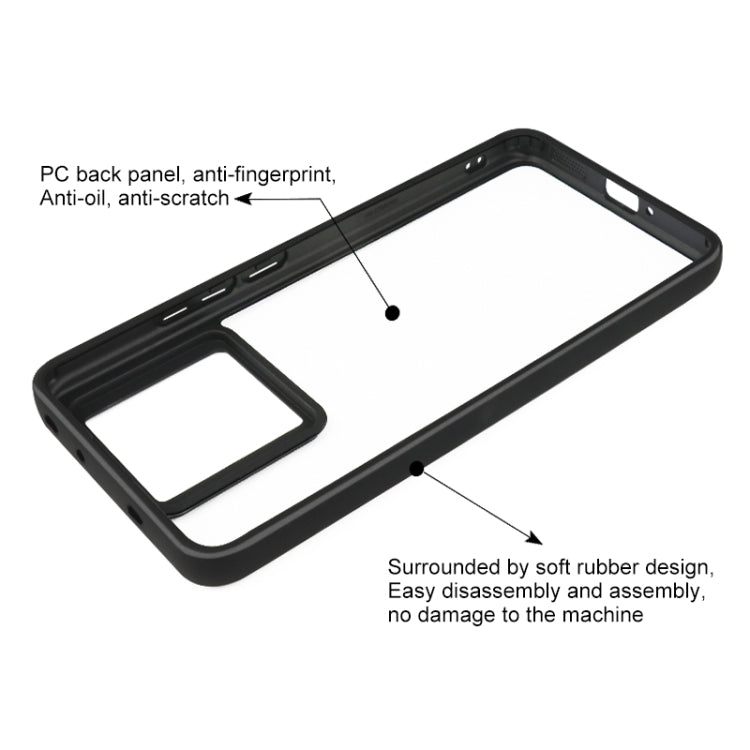For Xiaomi Redmi K70 / K70S Frosted TPU + Transparent PC Phone Case(Black) - Xiaomi Cases by buy2fix | Online Shopping UK | buy2fix