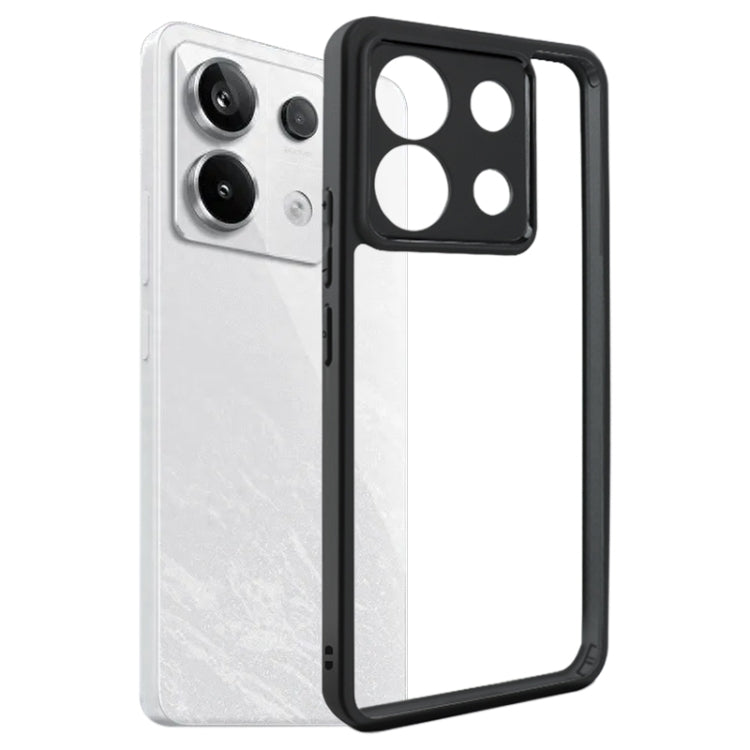 For Xiaomi Redmi Note 13 Pro 5G Frosted TPU + Transparent PC Phone Case(Black) - Xiaomi Cases by buy2fix | Online Shopping UK | buy2fix