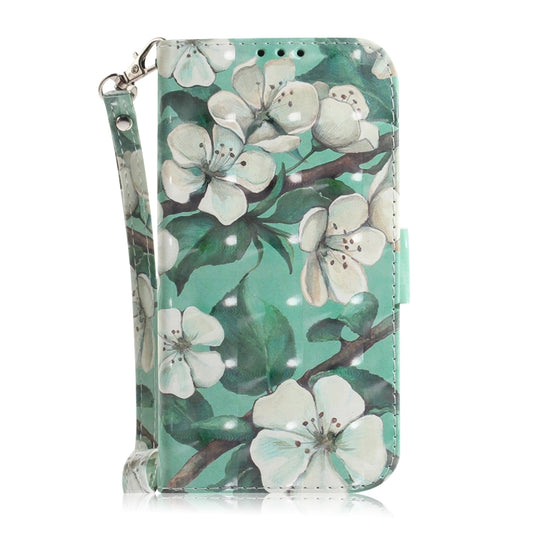 For iPhone 16 Pro Max 3D Colored Horizontal Flip Leather Phone Case(Watercolor Flower) by buy2fix