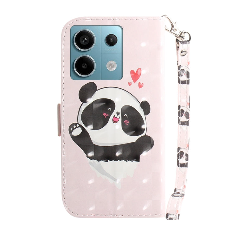 For Xiaomi Redmi Note 13 Pro 5G 3D Colored Horizontal Flip Leather Phone Case(Heart Panda) - Xiaomi Cases by buy2fix | Online Shopping UK | buy2fix