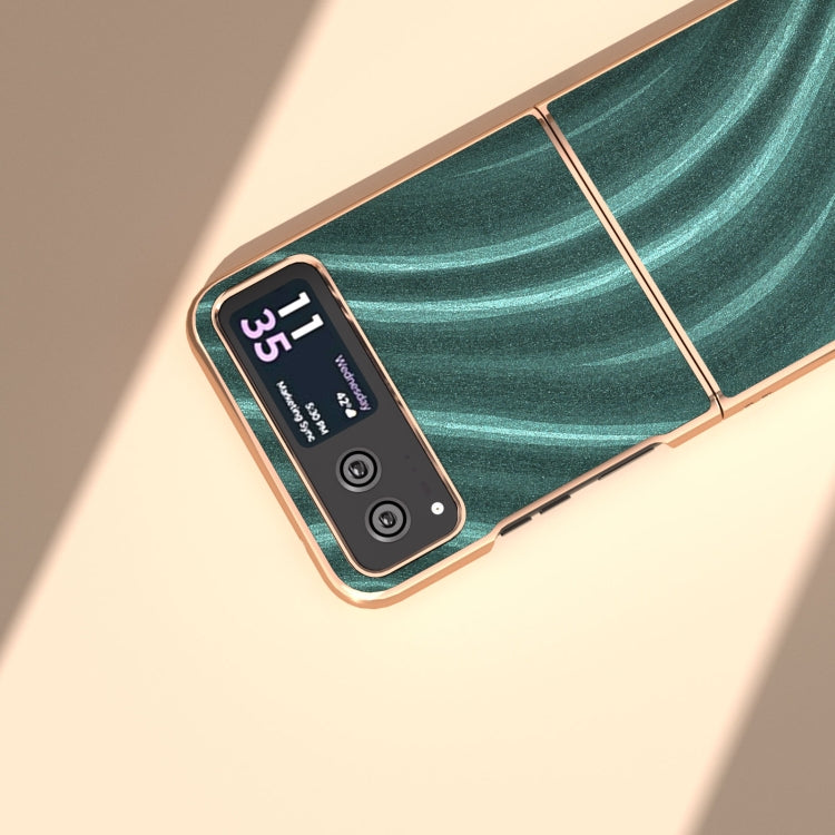 For Motorola Razr 40 Nano Electroplating Galactic Pattern Protective Phone Case(Green) by buy2fix