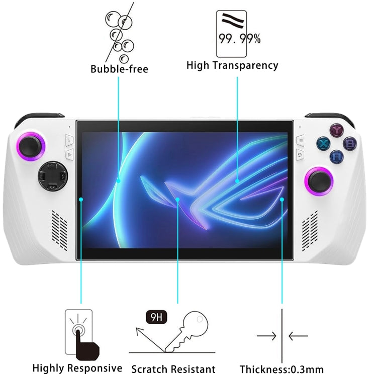 For ASUS Rog Ally X 7.0 25pcs 9H 0.3mm Explosion-proof Tempered Glass Film - Tempered Glass by buy2fix | Online Shopping UK | buy2fix