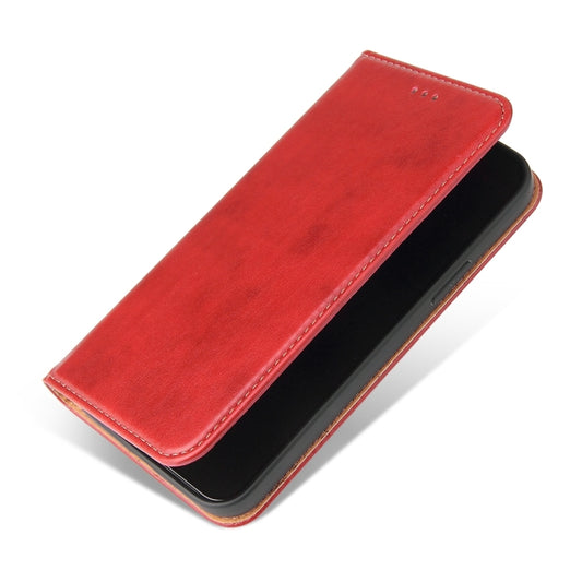 For iPhone 15 Plus Fierre Shann PU Genuine Leather Texture Phone Case(Red) - iPhone 15 Plus Cases by FIERRE SHANN | Online Shopping UK | buy2fix