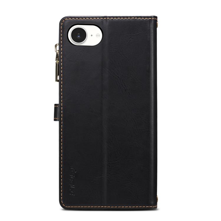 For iPhone 16e ESEBLE Star Series Lanyard Zipper Wallet RFID Leather Case(Black) - iPhone 16e Cases by ESEBLE | Online Shopping UK | buy2fix
