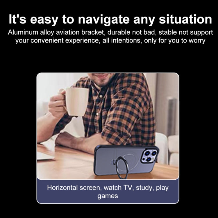 For iPhone 11 Pro Multifunctional MagSafe Holder Phone Case(Grey) by buy2fix