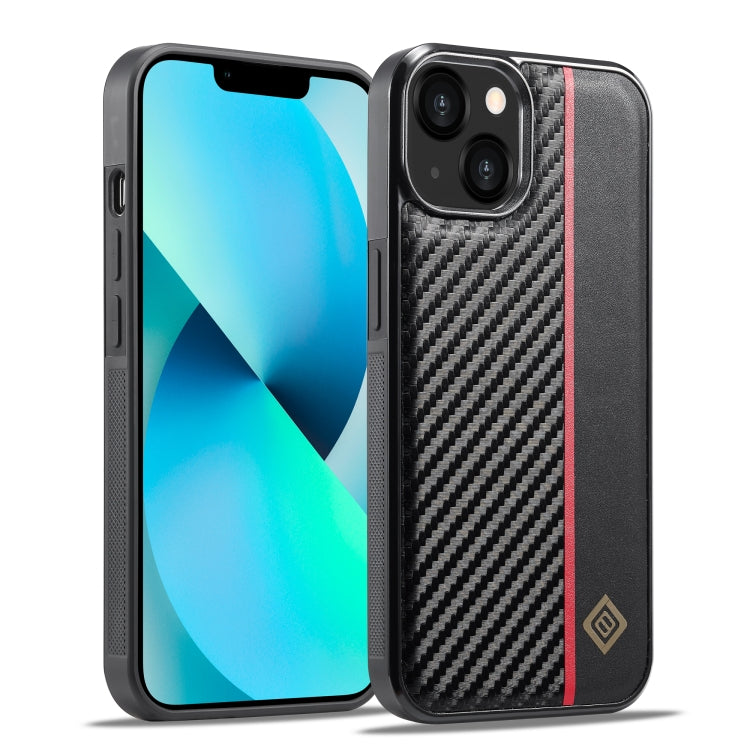 For iPhone 13 LC.IMEEKE 3 in 1 Carbon Fiber Texture Shockproof Phone Case(Black) - iPhone 13 Cases by LC.IMEEKE | Online Shopping UK | buy2fix