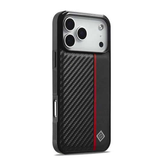 For iPhone 17 Pro LC.IMEEKE 3 in 1 Carbon Fiber Texture Shockproof Phone Case(Black) - iPhone 17 Pro Cases by LC.IMEEKE | Online Shopping UK | buy2fix