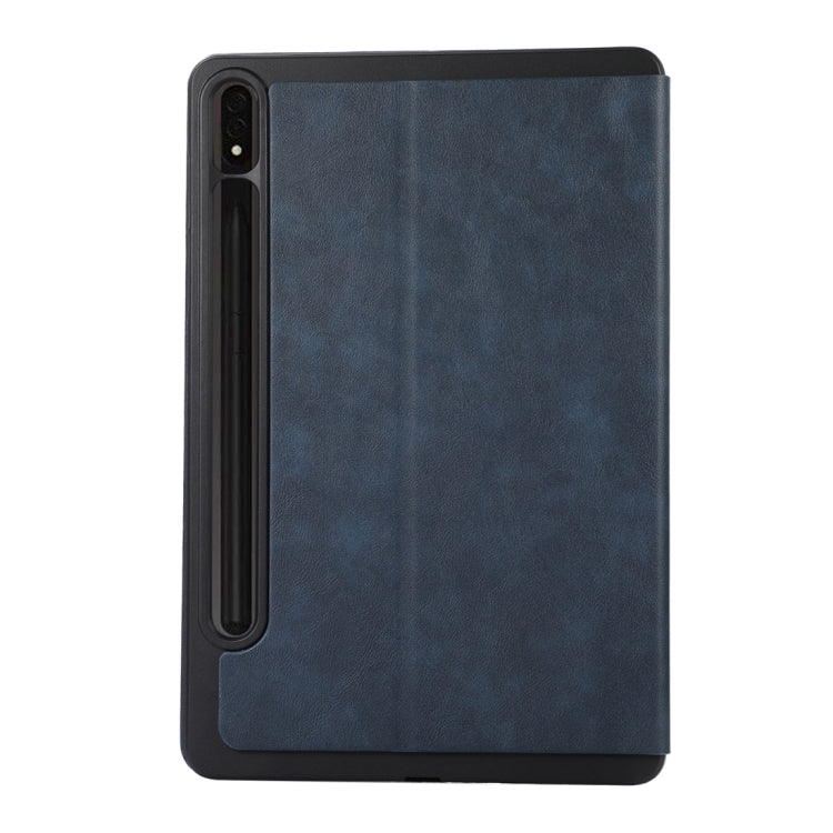 For Samsung Galaxy Tab S10 FE / S9 FE / S9 TPU Flip Tablet Protective Leather Case(Dark Blue) - Galaxy Tab S9 FE by buy2fix | Online Shopping UK | buy2fix