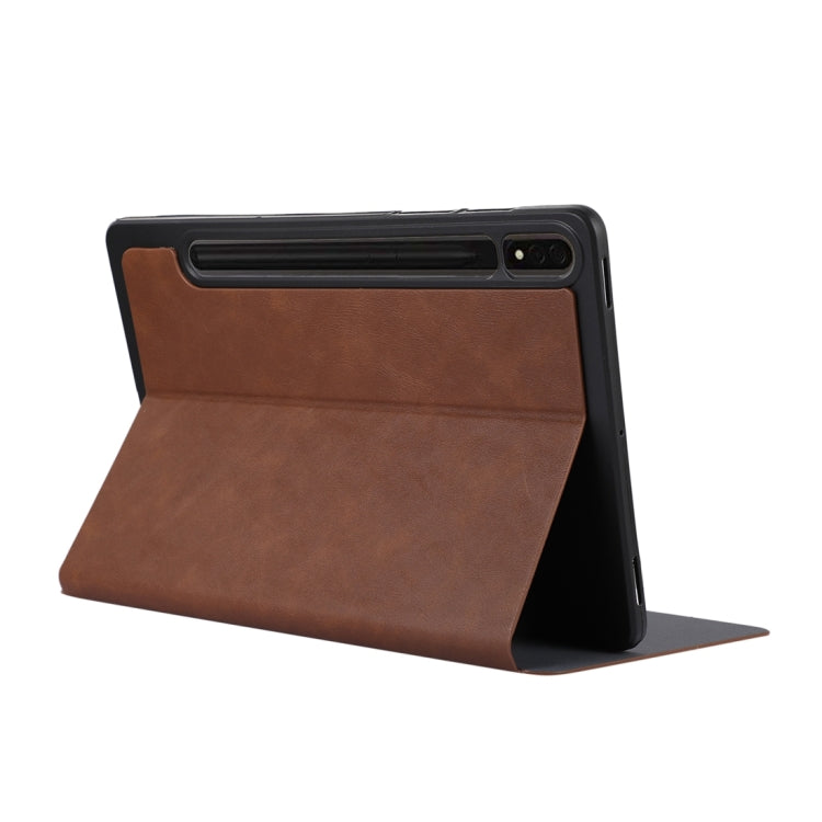 For Samsung Galaxy Tab S10 FE / S9 FE / S9 TPU Flip Tablet Protective Leather Case(Brown) - Galaxy Tab S9 FE by buy2fix | Online Shopping UK | buy2fix