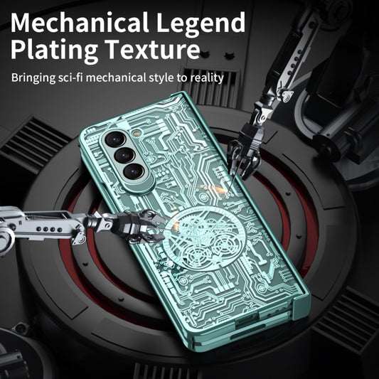 For Samsung Galaxy Z Fold5 Mechanical Legend Integrated Electroplating All-inclusive Phone Case(Green) - Galaxy Z Fold5 Cases by buy2fix | Online Shopping UK | buy2fix
