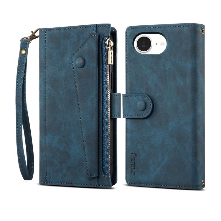 For iPhone 16e ESEBLE Retro Frosted RFID Flip Leather Phone Case(Dark Green) - iPhone 16e Cases by ESEBLE | Online Shopping UK | buy2fix