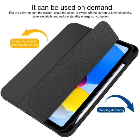For iPad 2025 / 2022 3-Fold Holder Armor Smart Leather Tablet Case(Black) - iPad 2025 / 2022 Cases by buy2fix | Online Shopping UK | buy2fix