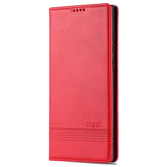 For Samsung Galaxy S24 Ultra 5G AZNS Magnetic Calf Texture Flip Leather Phone Case(Red) by AZNS
