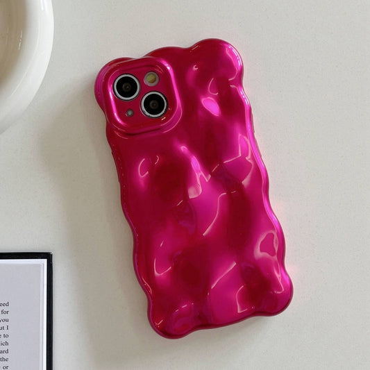 For iPhone 16 Pro Wave Bubbles TPU Phone Case(Red) by buy2fix