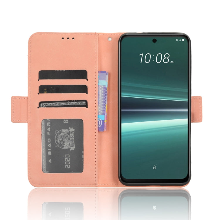 For HTC U23 / U23 Pro Skin Feel Calf Texture Card Slots Leather Phone Case(Pink) - More Brand by buy2fix | Online Shopping UK | buy2fix